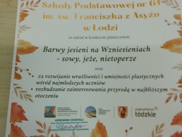 Rozdanie nagród w konkursie Barwy jesieni na Wzniesieniach 2023, 