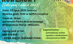 Zaproszenie na pierwszy rajd rowerowy "Odkrywaj Łódzkie 2025"